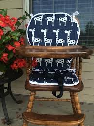wooden highchair cover navy giraffe cushion with piping vintage highchairs removable foam for e wooden high chairs wooden baby high chair highchair cover