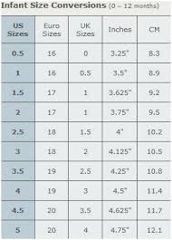 Infants Shoe Chart 16 Desirable Shoe Size Chart Images