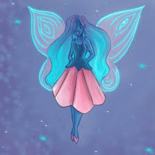 Pretty Fairy Art Drawing Doodles Painting Sketch Character Design Illustration Work Fai Flower Drawing Blue Flower Painting Flower Art Painting