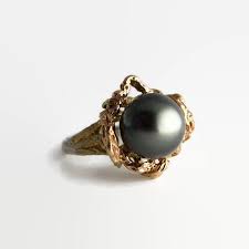 Black And White Pearl Rings Silver Engagement Tahitian Pearl Black Pearl Ring Silver Ring Gold Ring Engagement Ring Handmade Ring White Pearl Ri Black Pearl Ring White Pearl Ring Pearl Ring