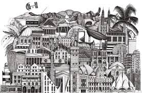 As much of the world remains in lockdown due to the coronavirus,. Illustrator Anna Gibb Draws Isolation Escapes Architecture Montage