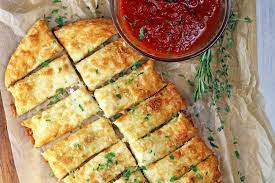 Yeast and fathead dough give it texture like real cheesy bread. Low Carb Keto Cheesy Garlic Breadsticks The Food Bible