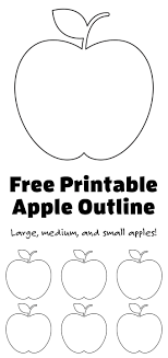 Apple Outline In 2020 Apple Outline Apple Template Apple Crafts Preschool