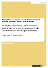 (abbreviation mfi) an organization that provides microfinance, usually in developing countries: An Impact Assessment Of Microfinance Institutions On Women Grin