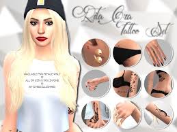 For More Downloads Or Suggestions Please Visit Http X2f X2f Overkillsimmer Tumblr Com Found In Tsr Category 39 Si Sims 4 Tattoos Sims 4 Rita Ora Tattoo