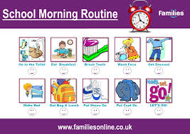 Back To School Routine Chart For Kids