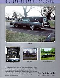 1984 Gaines Funeral Coaches Lineup Flower Car Car Advertising Hearse