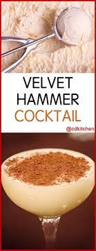 Velvet Hammer Cocktail Cointreau Brandy And Creme De Cacao Blended With Vanilla Ice Cream F Ice Cream Cocktails Alcoholic Ice Cream Drinks Ice Cream Drinks