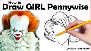 I have a series of anime girls that i will be uploading today and they have been sitting in the tutorial folder for a wh. How To Draw Anime Manga Pennywise As A Girl It Mei Yu Fun2draw Online Manga Tutorials Youtube