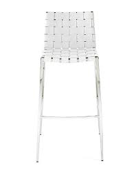 35 white modern height adjustable stools. Kennedy Woven White Leather Bar Stool