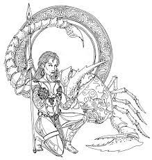 Scorpio zodiac beauty colouring page. Pin On Coloring Pages