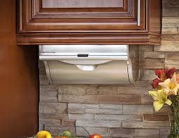 Another option to storing away your food storage rolls behind a cabinet door or in a pantry is to use a dispenser that is both easily accessibly and won't detract from your decor. Innovia Under Cabinet Paper Towel Dispenser Gadget Flow