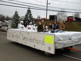 At the head of the float (right) is a table set for one. Picture Christmas Parade Float Float A Winter Wonderland Columbiamagazine Com Group At Flick Christmas Parade Christmas Parade Floats Holiday Parades