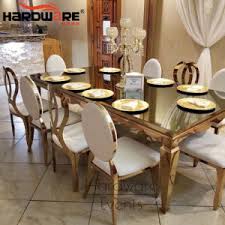 Foxed (antiqued) mirror top and apron rail. China Living Room Furniture Sets Mirrored 12 Seater Gold Stainless Steel Glass Dining Table China Hotel Lobby Round Table 10 Seater Glass Rectangle Table