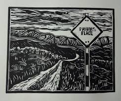 Black And White Diamond Road Sign Passing Place 2 By Aileen Grant A Linocut Print Depicting The Signs Used To Identify Passing Places On Scottish Single Track Roads These Iconic Diamond Sha