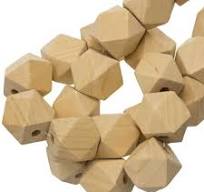 Natural Wooden Cube Beads (20 x 19 mm) 25 pcs