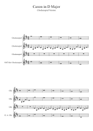 Canon And Gigue In D Major Piano Sheet Music Pachelbel Canon Medium Easy Sheet Music Made By Tisantisan For 4 Parts Glockenspiel Orff Alto Glockenspiel Could Double With M Orff Songs Orff Orff Music