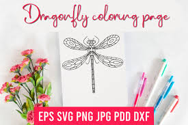 Printable mandala zentangle antistress adult coloring page. Dragonfly Mandala Zentangle Coloring Page Sublimation 1316312 Coloring Pages Design Bundles