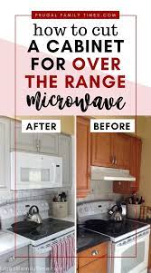 This means you have 30 of space between the stovetop and the underside of the cabinet above it. How To Cut A Cabinet For Over The Range Microwave Our Budget Kitchen Update Frugal Family Times