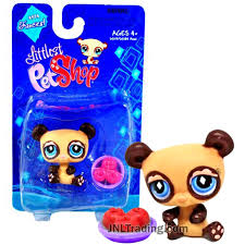 Year 2007 Littlest Pet Shop Lps Single Pack Fanciest Series Bobble Head Figure Set Brown Panda 574 With Apple Bowl Littlest Pet Shop Little Pets Pet Shop
