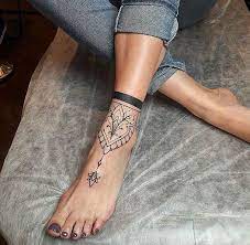 Mandala Tatoo Ankle Bracelet Tattoo Foot Tattoos Tattoos