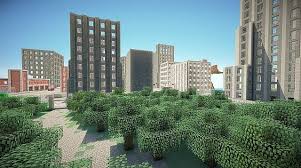 Today, the homes are filled high with sand that provides an eerie, but striking, image to the town. Abandoned City Minecraft Map