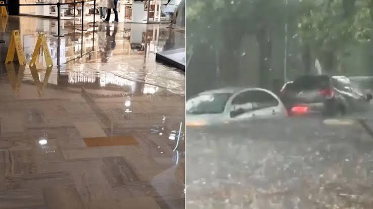Temporal sorprendió al AMBA: diluvio, calles anegadas y un shopping inundado
