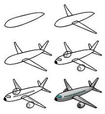 How To Draw A Simple Plane For Kids Airplane Drawing Easy Drawings Cartoon Airplane