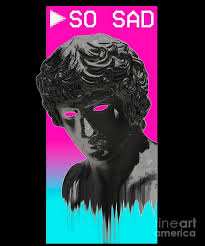 Categories wallpaper tags sad spotify playlist covers sad 300x300 image aesthetic post navigation. So Sad Aesthetic Vaporwave Ancient Greek Statue Sad Face Design Digital Art By Dc Designs Suamaceir