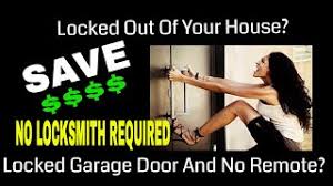 Insert the key (hopefully you have it) and the lock should come out when turned. How To Open A Garage Door During A Power Outage