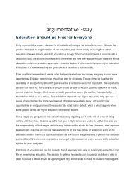 Education should not be free essay. Argumentative Essay Higher Education Government