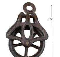 Amazon.com: Cast Iron Pulley Wheel Industrial Cable Pull Rustic Farmhouse  Barn Decor Cable Wheel : Tools & Home Improvement