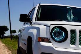 Led Halo Rings Were Finally Put On Jeep Patriot Jeep Life Jeep Cars
