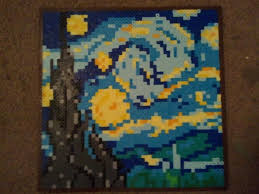Lazy Perler Vincent Van Gogh S Starry Night Hama Beads Design Starry Night Van Gogh Nerd Crafts