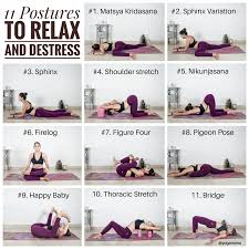Yoga To Relax And Destress Ejercicios De Yoga Yoga Asana
