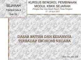9.2 bab 10 tingkatan 4 )soalan :huraikan perkembangan ekonomi semasa zaman penjajahan britishdanmenghubungkaitkannya dengan kegemilangan negara pada hari. Bab 10 Dasar British Dan Kesannya Terhadap Ekonomi Negara By Ameer Ashraf Bin Nor Affandi Issuu