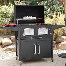 Landmann Smoky Mountain Bravo Premium Charcoal Grill Charcoal Grill Grilling Large Storage Cabinets