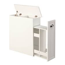 Wood rolling narrow bathroom side storage cabinet. Oakridge Slim Bathroom Storage Cabinet With Slide Out Shelf Hinged Lid 7 In Wide White Walmart Com Walmart Com