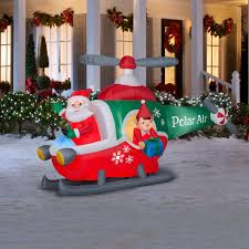 Gemmy 5 1 Ft Animatronic Lighted Helicopter Christmas Inflatable Lowes Com In 2020 Christmas Inflatables Christmas Christmas Decorations