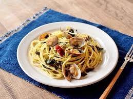 あさりとのりのペペロンチーノ