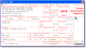 1099 G Software Data Is Managed On Windows Resembling The Actual Irs Form Import Recipient Information From Spreadsheets Or Delimited Te Irs Forms Efile Irs
