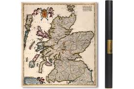 Karte des vereinigten königreichs und der republik irland. Alte Karte Von Schottland Von Moll Kartografen
