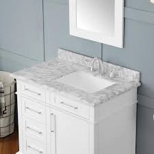 Shop for bathroom vanities with tops in bathroom vanities. Home Decorators Collection Sonoma 36 In W X 22 In D Bath Vanity In White With Carrara Marble Top With White Sinks 8105100410 The Home Depot