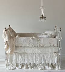It's all in the details and the way you combine all the elements. White Bella Notte Nursery Bedding If I Have A Boy Or Girl I M Thinking About Doing All White Bedding And Either B Baby Bed Iron Crib Linen Crib Bedding