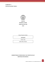 Form kkm sd/mi kurikulum 2013 baru revisi 2015. Format Raport Sd Kurikulum 2013 Terbaru