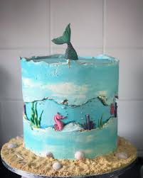 Mermaid Fault Line Cake Ocean Cakes Mermaid Birthday Cakes No Bake Cake