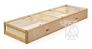 Made from sustainably sourced scandinavian redwood. Hoot Judkins Furniture Maxtrix Solid Wood Framed Under Bed Storage Drawers In Natural Finish