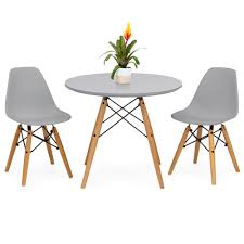 Best Choice Products Kids Mid Century Modern Dining Room Round Table Set W 2 Armless Chairs Gray Walmart Com Small Table And Chairs Kids Table And Chairs Modern Dining Table Set