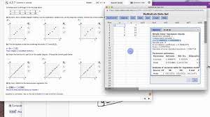 Sum Of The Squared Residuals Hand And Statcrunch Youtube