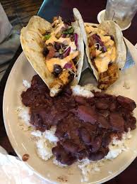 This blackened fish tacos recipe is easily manageable for a weeknight dinner. Fish Tacos With Red Beans And Rice Picture Of Bb S Tex Orleans Houston Tripadvisor